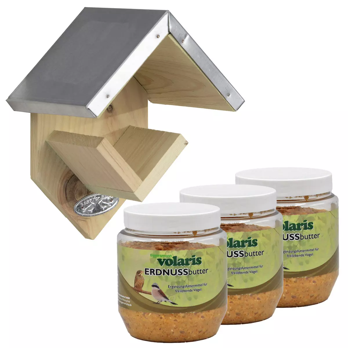 volaris - 3 x Erdnusbutter natur + Erdnussbutterhaus