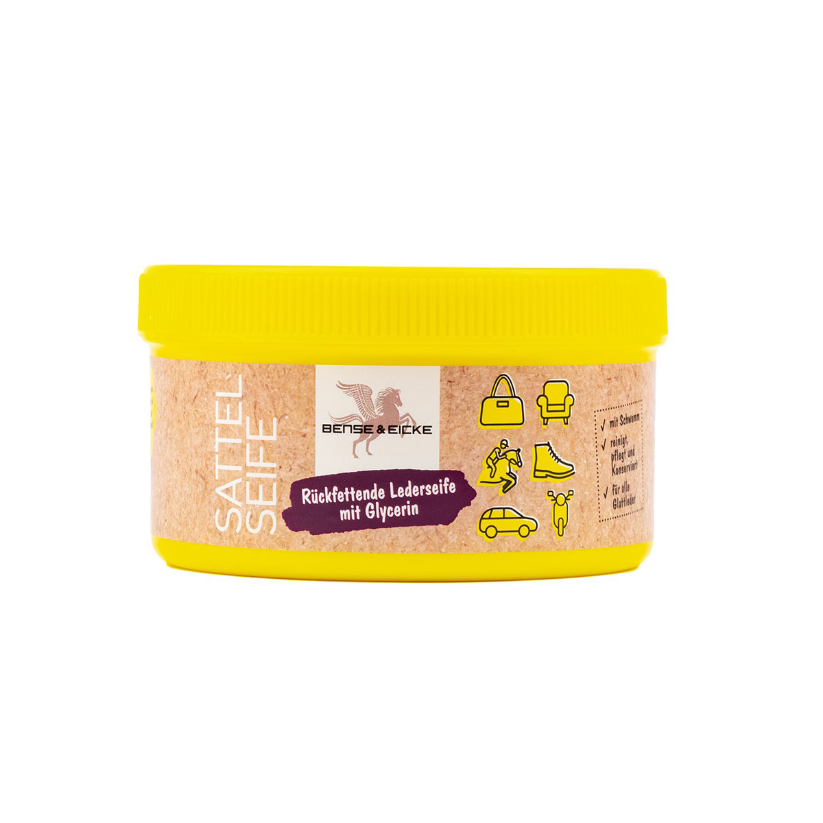 B & E Saddle Soap with Sponge 10ml