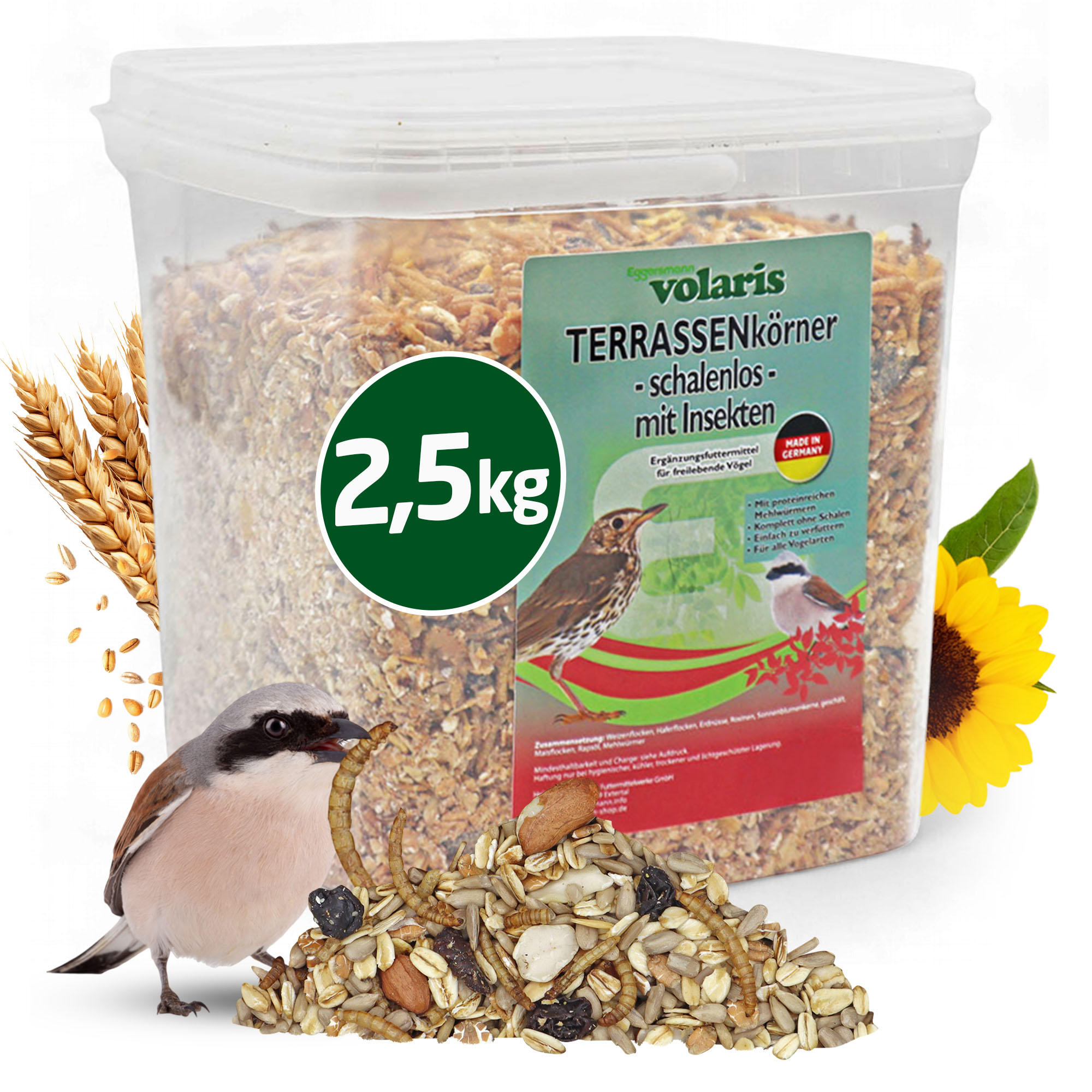volaris - Terrassenkörner schalenlos mit Insekten 2.5 kg