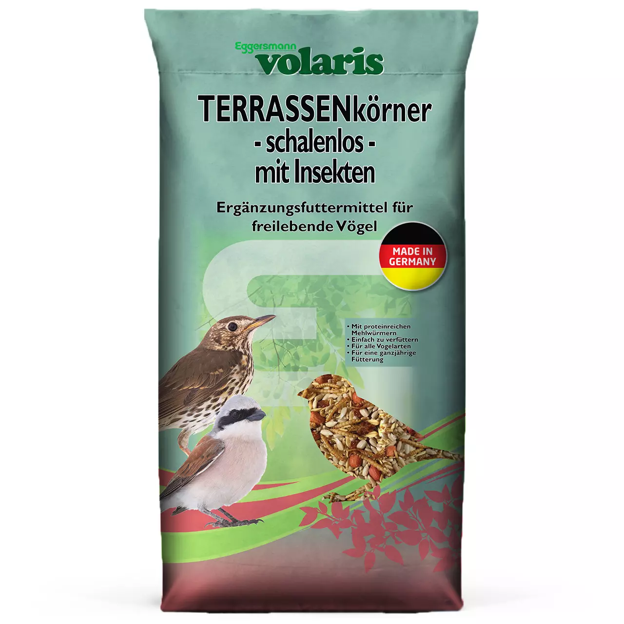 volaris - Terrassenkörner schalenlos mit Insekten 10kg