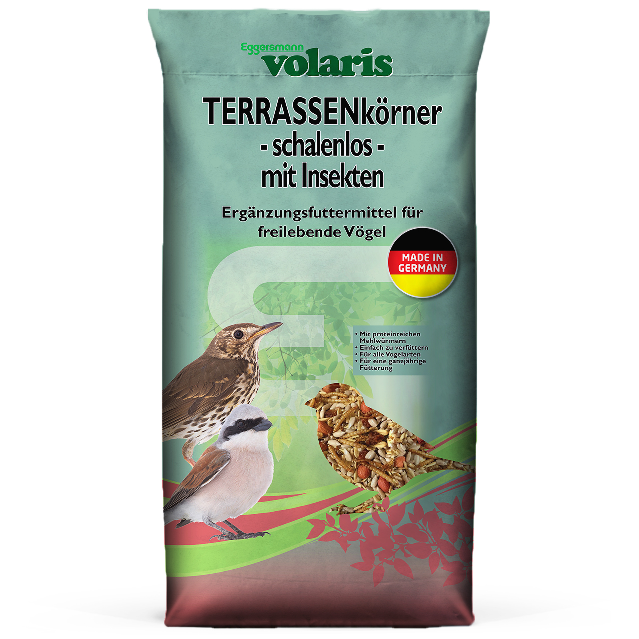 volaris Terrassenkörner schalenlos mit Insekten 10kg