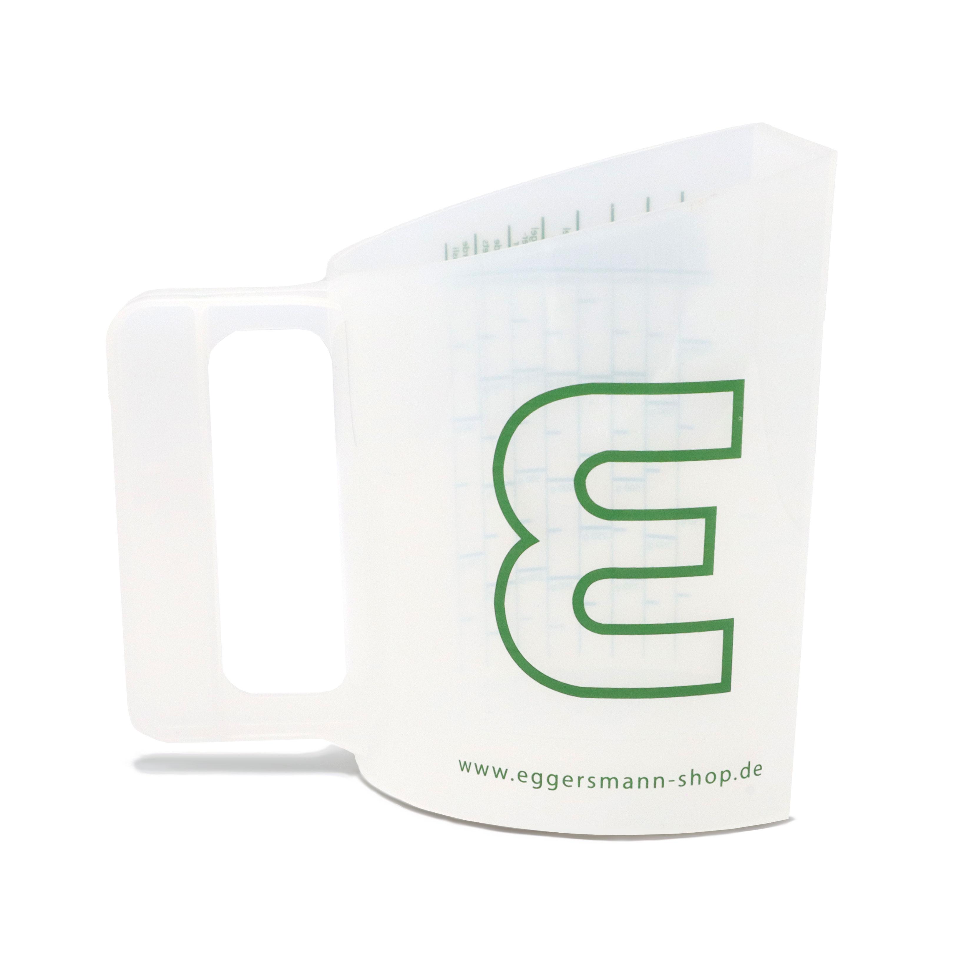 Feed measuring cup with scale